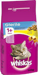 Whiskas Sterile 1+ Dry Food for Adult Neutered Cats with Chicken 14kg