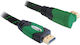DeLock Angle (90°) Cable HDMI male - HDMI male 3m Πράσινο