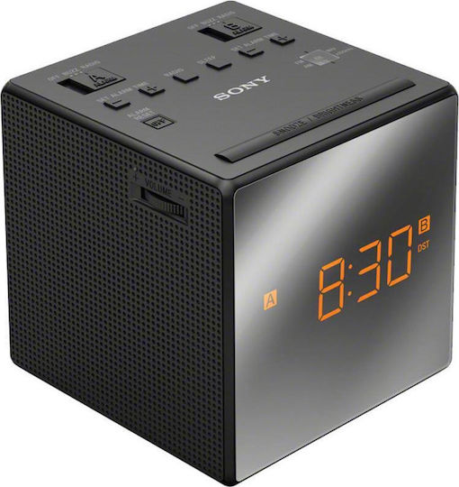 Sony Tisch-Digitaluhr mit Wecker & Radio Black ICF-C1TB