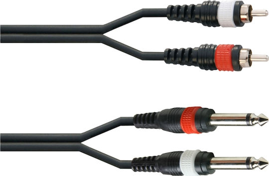 Audio Master Audio Cable 2x 6.3mm male - 2x RCA male 3m (TLC153/3M)
