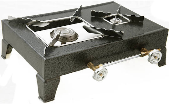 Calfer Gas ELS-150 Liquid Gas Countertop Double Burner Gray