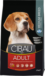 Farmina Cibau Adult Medium 2.5kg Trockenfutter für erwachsene Hunde mittlerer Rassen mit Mais, Fleisch und Reis