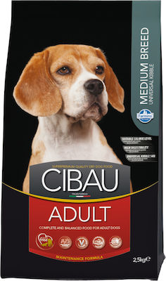 Farmina Cibau Adult Medium 2.5kg Dry Food for Adult Dogs of Medium Breeds with Corn, Meat and Rice