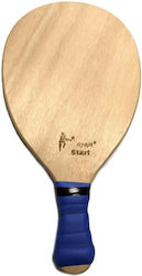 "το αγόρι" Start Beach Racket Beige 400gr with Straight Handle Blue