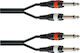 Audio Master Cable 2 x 6.3mm male - 2x 6.3mm male 3m (TLC154/3M)