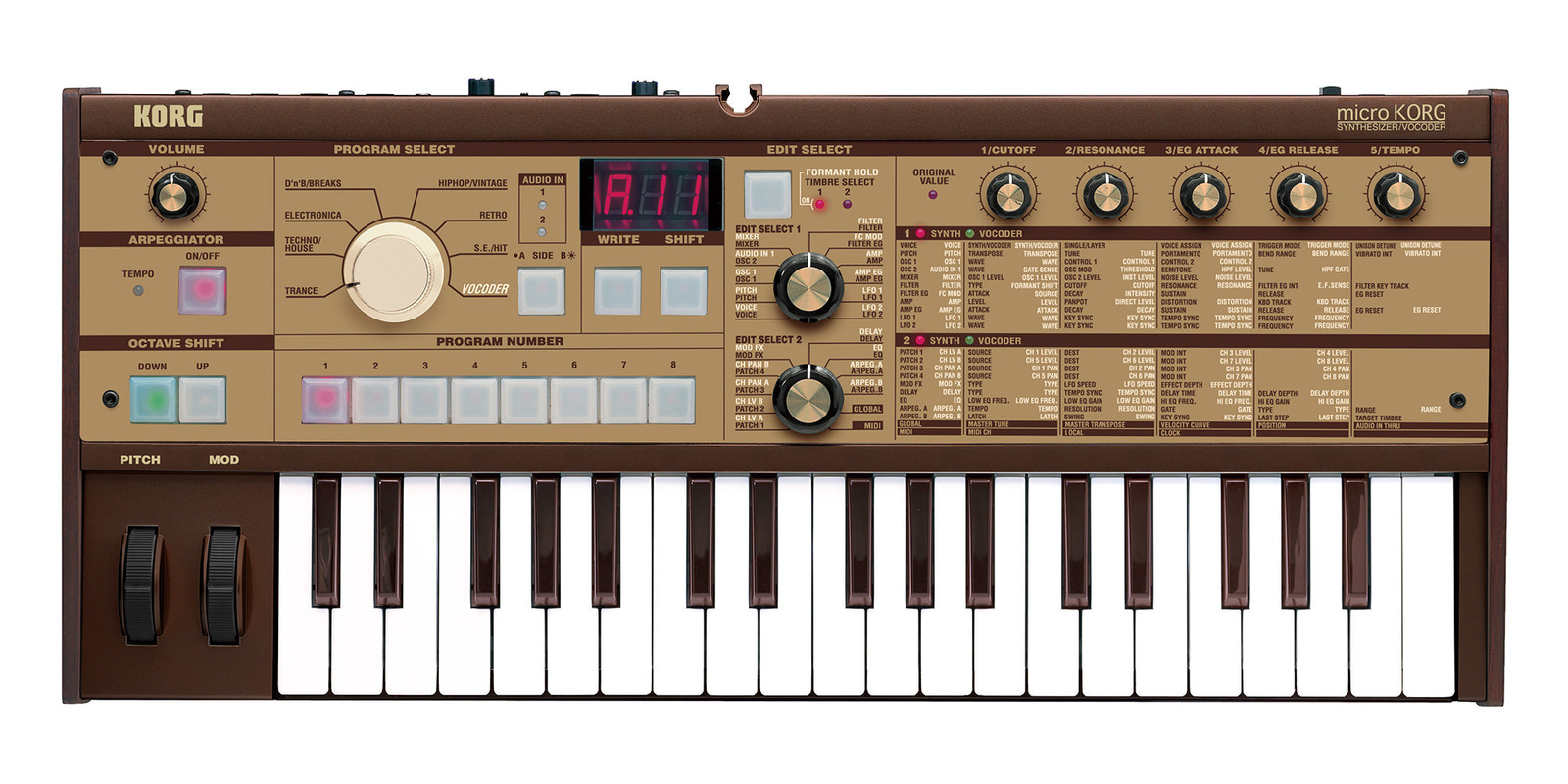 Synthesizer limited edition, Gold με 37 Δυναμικά Πλήκτρα