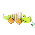 Hape Slide Toy Walk-A-Long Croc made of Wood for 12++ Months