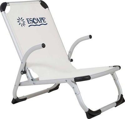 Escape Small Chair Beach Aluminium with High Back White