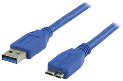 Valueline Regulär USB 3.0 auf Micro-USB-Kabel Blau 0.5m (VLCP61500L0.50) 1Stück