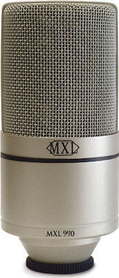 MXL Kondensator (Großmembran) Mikrofon XLR 990 Shock Mounted/Clip-On-Montage Stimme in Gold Farbe