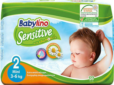 Babylino Scutece cu bandă adezivă Chamomile Sensitive Nr. 2 pentru 3-6 kgkg 26buc