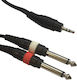 Accu-Cable Cable 2 x 6.3mm male - 3.5mm male 1.5m (AC-J3S-2J6M/1.5)