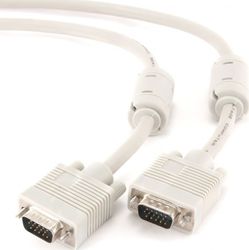 Powertech Kabel VGA-Stecker - VGA-Stecker Weiß 5m (CAB-034)