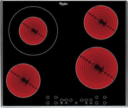 Whirlpool Κεραμική Εστία με Πλαίσιο Αυτόνομη με Λειτουργία Κλειδώματος 67x60εκ.