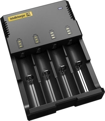 NiteCore i4 Încărcător 4 Baterii Li-ion/Ni-Cd/Ni-MH Dimensiune AA/AAA/18650/16340/26650/14500