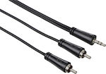HAMA 3.5mm male - RCA male Cable Black 1.5m (122295)