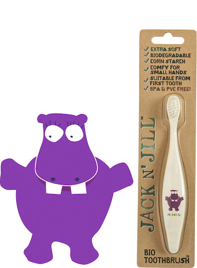 Jack n' Jill Hippo Periuță De Dinți Pentru Copii Mov