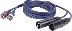 Audio Master XLR male to RCA male 1.5m Cable Blue (TLC154-1/1.5)