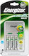 Energizer 4-Slot Ni-MH Battery Charger Size AA/AAA Silver