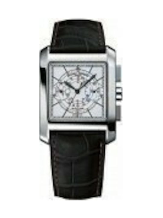 Baume & Mercier Ceas Cronograf Automat cu Negru Brățară din piele MOA08607