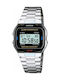 Casio Vintage Iconic Digital Watch Battery with Silver Metal Bracelet