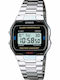 Casio Vintage Iconic Ψηφιακό Ανδρικό Ρολόι 33mm Μπαταρίας με Ασημί Μεταλλικό Μπρασελέ