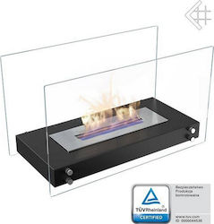 Kratki Hotel Mini Tuv Indoor Floor Bioethanol Fireplace Black 39x20x25cm