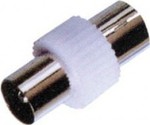 Μετατροπέας Coaxial male σε Coaxial female Λευκό