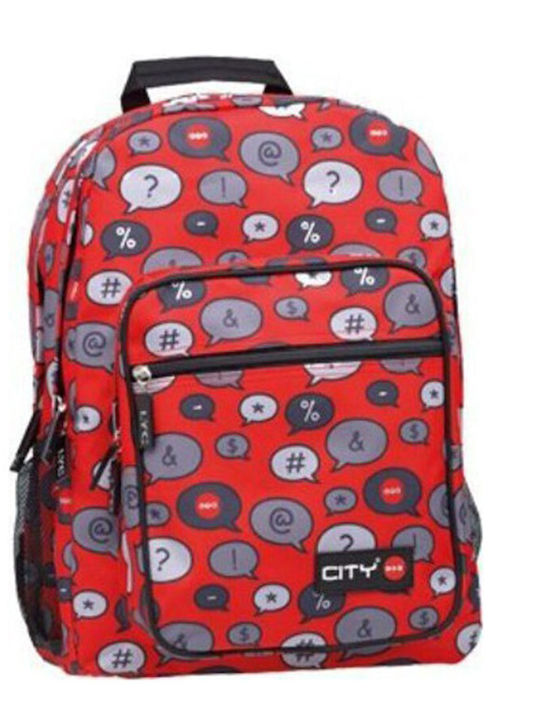 Lyc Sac Red Fox Line School Bag Backpack Elementary, Elementary in Red color