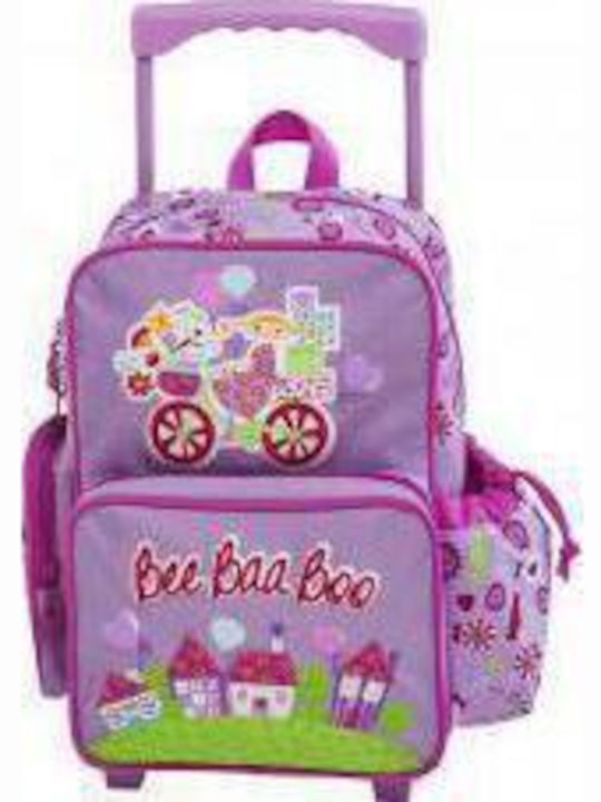 Graffiti Bee Baa Boo School Bag Trolley Kindergarten in Lilac color