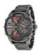 Diesel Uhr Chronograph Batterie mit Schwarz Metallarmband