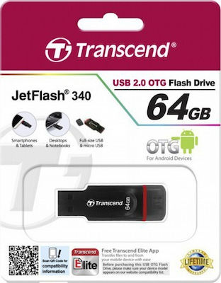 Transcend Jetflash 340 Mobile (OTG) 64GB - Skroutz.gr