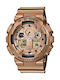 Casio G-Shock Uhr Chronograph Batterie mit Rose Gold Kautschukarmband