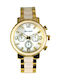 Ferrucci Watch Chronograph with Gold Metal Bracelet