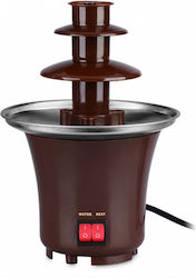 Brown Chocolate Fountain with 3 Flats Mini Fondue 65W 14.5x14.5x21.5cm