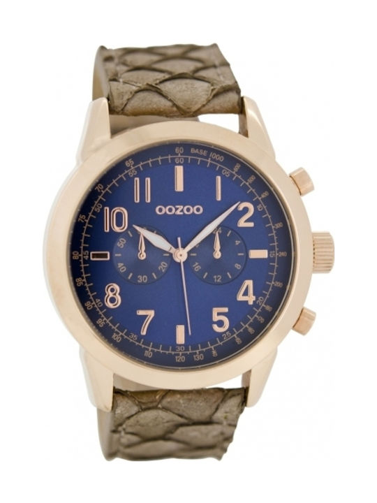 Oozoo Watch with Brown Leather Strap