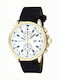 Ferro Men's Watch 52mm Chronograph Battery with Black Leather Strap