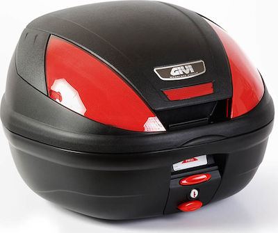 Givi Monolock Căsuță Motocicletă cu reflectoare roșii 39lt Neagră