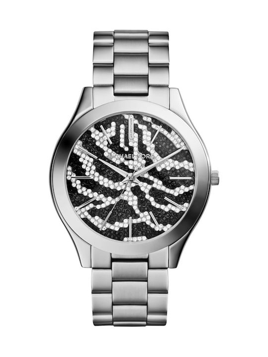 Michael Kors Runway Uhr mit Silber Metallarmband