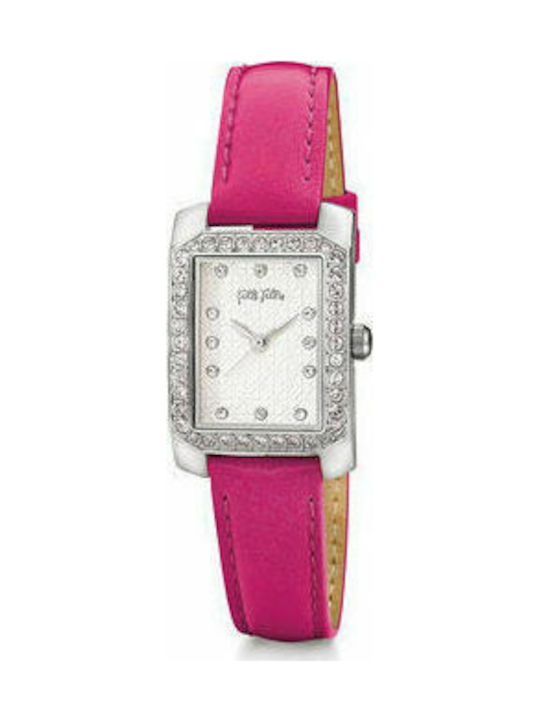 Folli Follie Watch with Pink Leather Strap