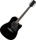 Ibanez Semi-Acoustic Guitar PF15ECE Cutaway Black Gloss