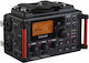 Tascam DR-60D MkII Multichannel Battery Powered/Electric Portable Audio Digital Recorder Phantom Power with Memory Card and USB Power Supply for 5 Hours Recording