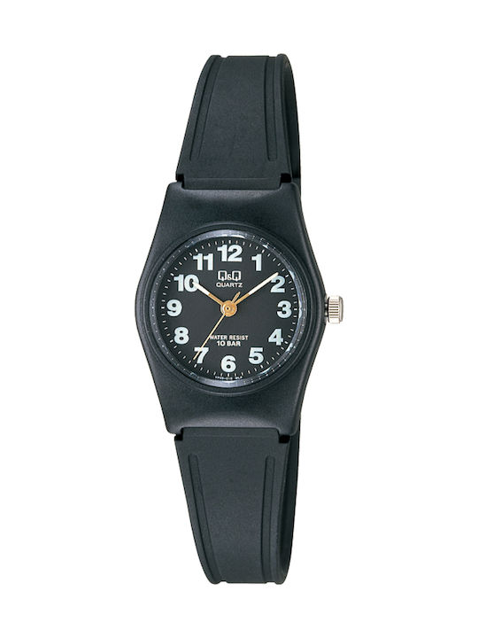 Q&Q Women's Watch with Black Rubber Strap
