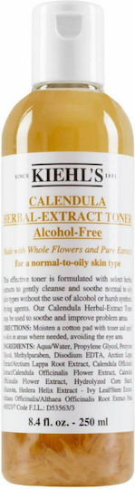 Kiehl's Calendula Herbal Extract Alcohol-Free Toner Lotion Cleansing Face for Acne-Prone Skin 250ml
