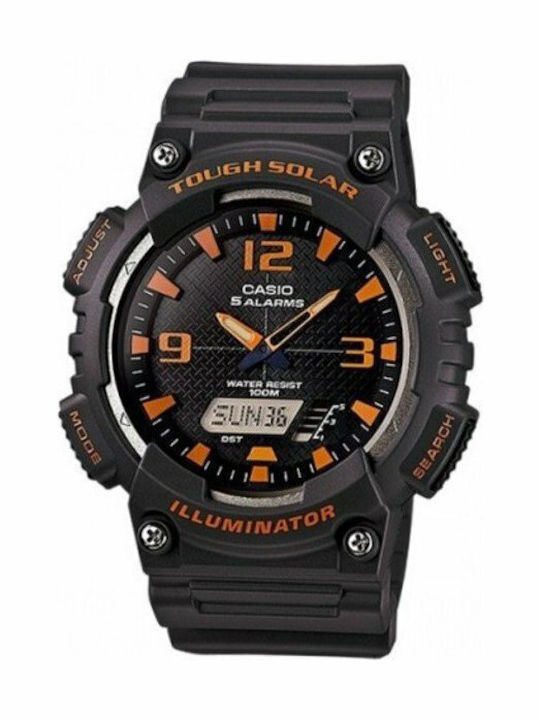 Casio Men's Watch 46.6mm Solar with Black Rubbe...