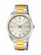 Casio Men's Watch 38.5mm Battery with Silver Metal Bracelet