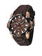 Marea Watch Chronograph Battery with Brown Rubber Strap B42139/4