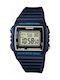 Casio Digital Watch Battery with Blue Rubber Strap