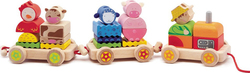 Djeco Slide Toy Designer Train Farm made of Wood for 18++ Months