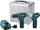 Makita LCT204 Σετ Δραπανοκατσάβιδο & Παλμικό Κατσαβίδι με Μπαταρίες